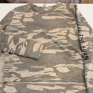 Burn boot camp Camouflage Sweatshirt with Sleeve Print